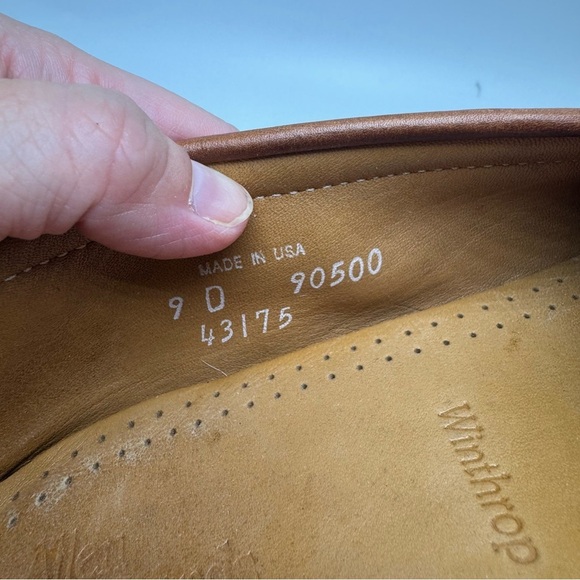 Allen Edmonds Winthrop Brown Leather Penny Loafer Mens Size 9 D Dress Shoes main image 9